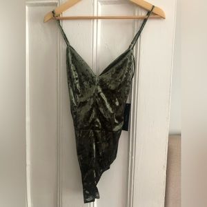 Green Velvet Lulu’s Bodysuit